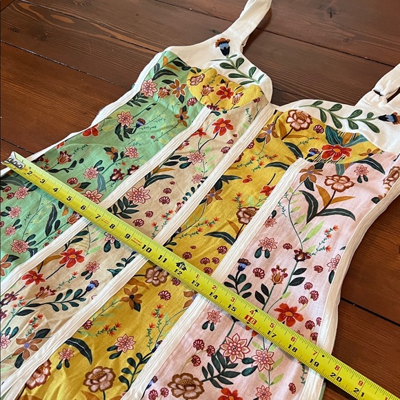 NWOT - Christian Lacroix - Floral Embroidered Strapless Linen Maxi Dress- Size 8 - Picture 11 of 12